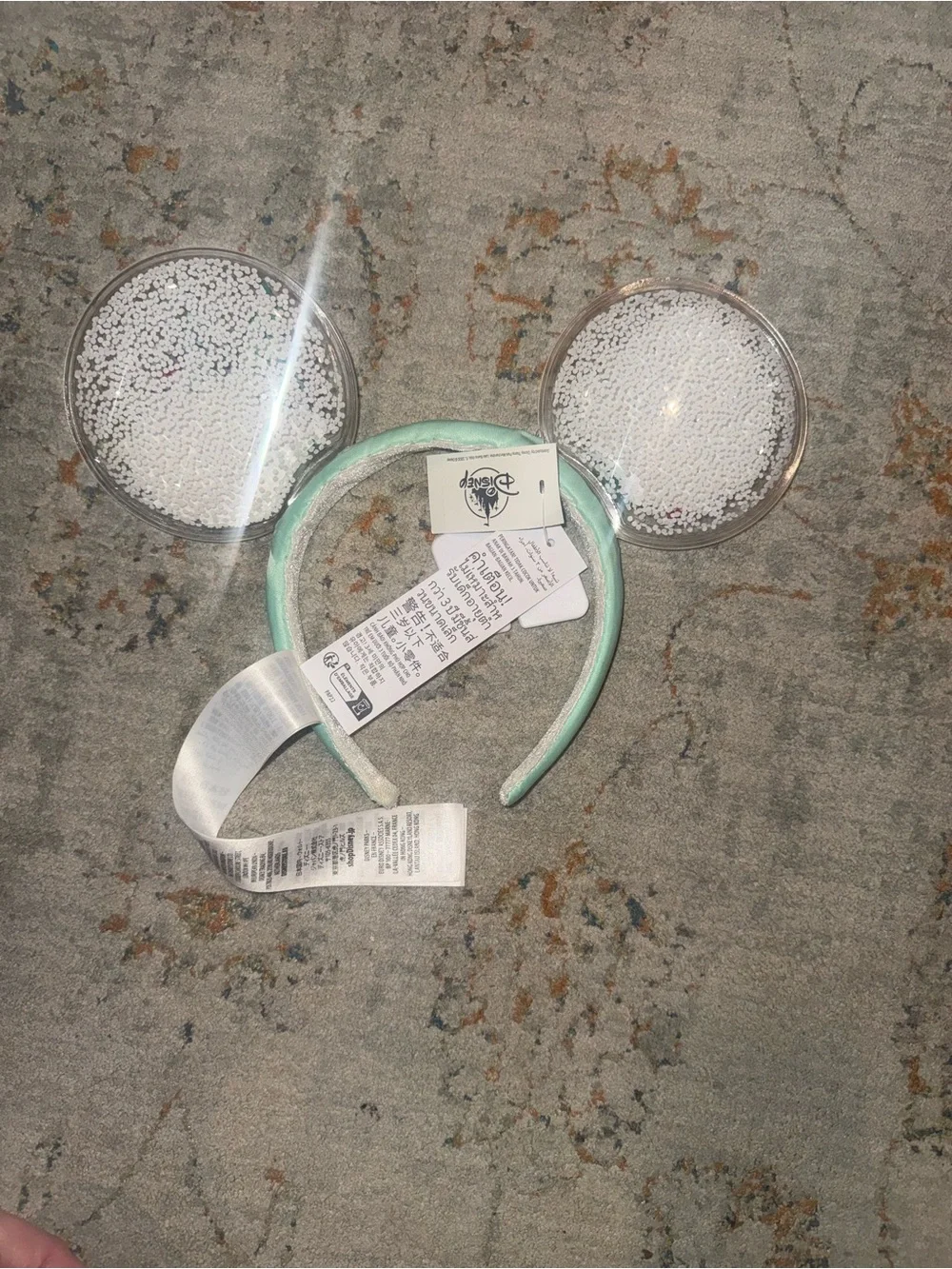 Disney Clear Bubble Ears Headband with Mint Green Band Christmas